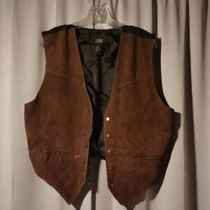 Brown Vest with Snap Closure